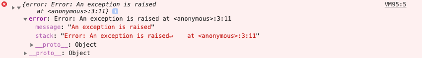 catched error